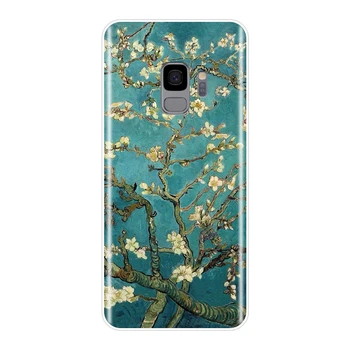 Van Gogh Meno Minkštas Silikoninis Telefono Dėklas Samsung Galaxy Note 4 5 8 9 Galinį Dangtelį Samsung Galaxy S5 S6 S7 Krašto S8 S9 Plus