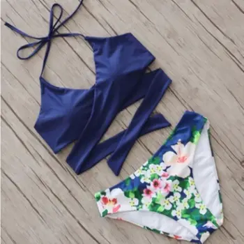 Naujas 2019 Seksualių Moterų Spausdinti Push-up Bikinis Nustatyti Tvarstis maudymosi kostiumėlį, maudymosi Kostiumėliai, Paplūdimio Kostiumas