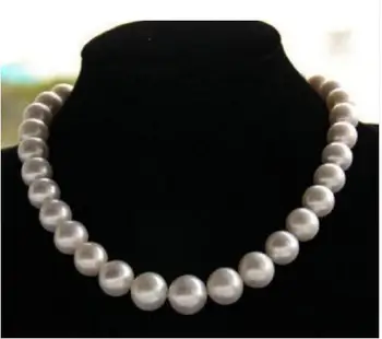 >kilnus jewelr 12-kaip 14mm gamtos tahitian pietų jūros balta perlų vėrinį 45cm 14k