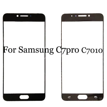 Samsung galaxy C7pro TouchScreen skaitmeninis keitiklis samsung C7 pro C7010 Jutiklinio Ekrano Stiklo plokštė Be Flex Kabelis