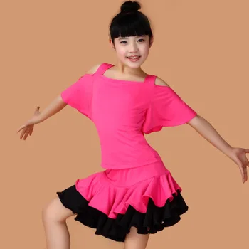 Mergina Vaikų Šokių Suknelės Tango Suknelė Saias Samba Kostiumas Vaikams Disfraz Infantil Lotynų Amerikos Šokių Suknelės