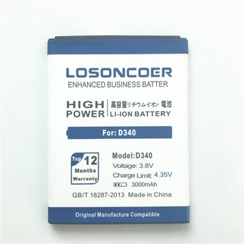Originalus LOSONCOER 3000mAh Baterija, Micromax D340 Baterija