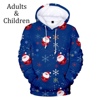 Naujas Kalėdų Atsitiktinis Patogiai Kalėdų Vaikų 3D Hoodies vaikai 3D berniukas, mergaitė, Vyrų, moterų gražus minkštas Gobtuvu puloveriai streewear