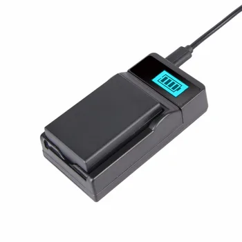 2 Vnt EN-EL9 7.4 V, 1300mAh Pakeitimo Li-ion Baterija + USB Vieno Fotoaparato Akumuliatorių Įkroviklis Su LCD Ekranu Aitvaras