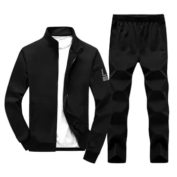 Naujas plus size veikia tiktų vyrų sportinis kostiumas sportinę poliesteris fitneso mokymo dviračių sekti pavyzdžiu vyrų kišenėje bėgiojimas kostiumas