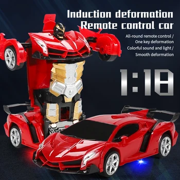 1:18 RC Automobilių Transformacijos Robotai Sporto Transporto priemonės Modelio, Robotai Žaislai, Kietas Deformacijos Automobilių, elektromobiliai Vaikams, Žaislai, Dovanos Berniukams