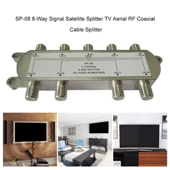 GSP-08A 8-būdas Signalo Palydovinio Splitter TV Antenai RF, Coaxial Cable Splitter Didmeninė Patalpų ONLENY