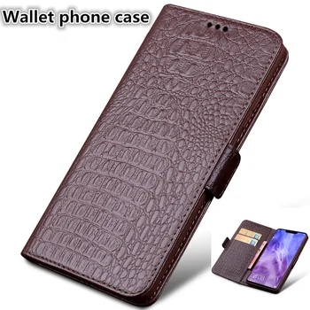 Natūralios odos piniginės atveju kortelės lizdas telefono krepšys Sony Xperia XZ2/Sony Xperia XZ2 Kompaktiškas apversti piniginės telefono dėklas stovas funda