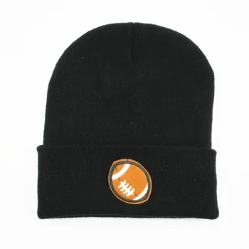 Amerikos futbolo siuvinėjimo Tirštėti megzti skrybėlę žiemą šiltą kepurę Skullies bžūp beanie skrybėlių už vaikas vyrai moterys 220
