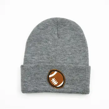 Amerikos futbolo siuvinėjimo Tirštėti megzti skrybėlę žiemą šiltą kepurę Skullies bžūp beanie skrybėlių už vaikas vyrai moterys 220