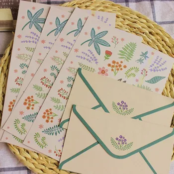 Korėjos Kanceliarinės Prekės Vaikams Dovanų Paketas, Smulkiai Gėlių Gyvūnų Raštas Padas Nustatyti Laiškas Knyga+Paketų Rinkiniai, Rašomasis Popierius