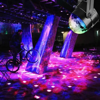 Nuotolinio Valdymo pulto LED Magija Kamuolys Garso Kontrolės Mini Kristalų Magija Kamuolys RGB Spalvinga Šviesos Disco Scenos Šviesos KTV Baras