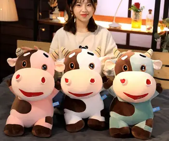 Kūrybinis žaislas animacinių filmų karvė pliušinis žaislas žemyn medvilnės minkštos lėlės mesti pagalvę,gimtadienio dovana b0500