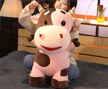 Kūrybinis žaislas animacinių filmų karvė pliušinis žaislas žemyn medvilnės minkštos lėlės mesti pagalvę,gimtadienio dovana b0500