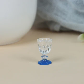 4Pcs Skaidrus Goblet Miniatiūriniai Mini Vyno, Alaus Taurės Lėlių Amatų Namų Dekoro