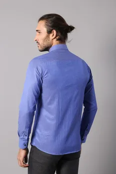 Savarankiškai Spausdinti Mėlyna Slimfit Marškinėliai Vyrams Unimart Parduotuvė