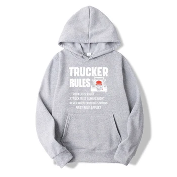 Trucker Taisyklių Trucker Yra Teisinga Trucker Visada Yra Unisex Palaidinės Mens Atsitiktinis Hoodies Viršūnes Rudens Žiemos Vintage Megztinis