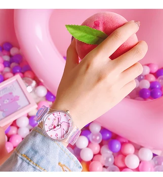 2019 Silikono Moterų Laikrodžiai Reloj Mujer silikono Juosta Atsitiktinis Kvarcinis Analoginis Riešo Žiūrėti Ponios Žiūrėti Laikrodis Skaidrus Laikrodis