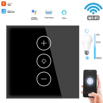 Wifi Smart Touch Wall Šviesos stiprumą ES Standartas APP 