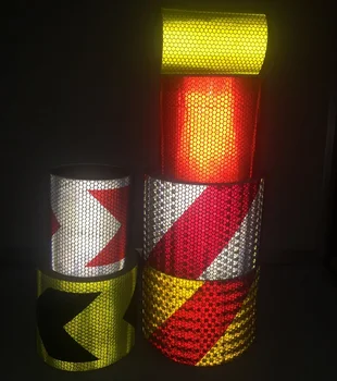 10CM Pločio lipnios Atspindintis Saugos Juostos Įspėjimo Už Kelių Eismo Statybos Aikštelėje šviesą Atspindintys Lipdukai Sienų Ir Grindų