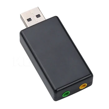 1pc Išorės Mini USB 2.0 3D Virtualus 480Mbps 7.1 Kanalo Garso Garso plokštė Adapteriu KOMPIUTERIO Darbalaukį Sąsiuvinis