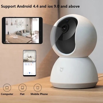Xiaomi Mijia Smart IP Kamera, WiFi Pan-tilt Naktinio Matymo 360 Kampu Video Kamera Judesio Aptikimo Namų Apsaugos Kamera, Kūdikių Peržiūrėti