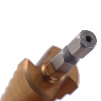 3pcs 3-12mm 4-12mm 4-20mm HSS Tiesių Griovelių Žingsnis Grąžtas Nustatyti Titano Padengtas Medienos, Metalo Skylę Cutter Core Grąžtas Rinkinys