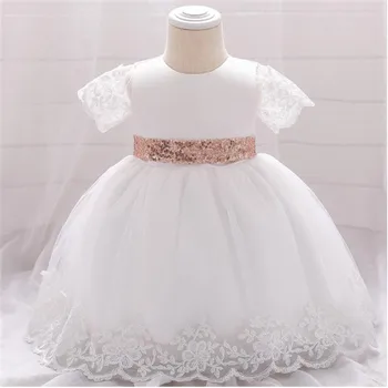 Baby Girl Drabužiai Princesė Suknelė trumpomis Rankovėmis Nėrinių Lankas, Kamuolys Suknelė Tutu Šalis Suknelė Bamblys Vaikai Fancy Dress 0-7Y