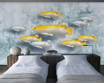 Beibehang Užsakymą tapetai, 3D stereo iškilumo arowana fono sienos kambarį, miegamąjį, TV foną, apdailos 3d tapetai