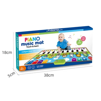Muzikinis Pianinas Kilimėlis Bamblys Fortepijono Klaviatūra Grindų Playmat Vaikų Vaikų Muzikos Kilimėliai Vaikai Melodijas Playmat Pėsčiomis Muzikos Žaislai