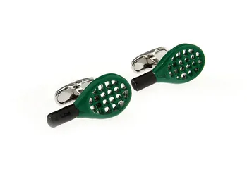 SUNNYLINK vyriškos Rankogalių segtukai Žalia teniso raketės rankogalių segtukai, skirti marškinėliai J1100