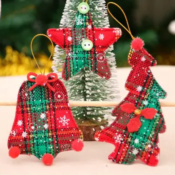 1/6pcs Kalėdų Dekoracijas Santa Claus Formos Ornamentu Kalėdų Eglutės papuošalus Kalėdų Varpai, Papuošalai, Namų 2018