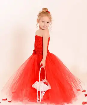 Kalėdų naujų Europos ir Amerikos Princesė suknelė vestuvių suknelė gėlių vaikų darželio pėsčiomis Show Girl Dress