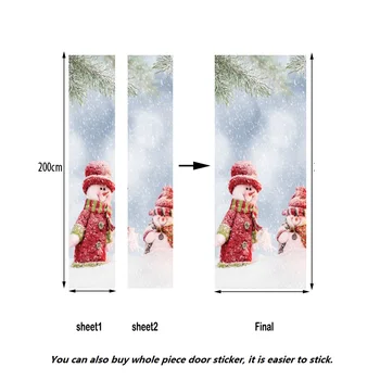Kalėdų Senį Durų Lipduką Už Kambarį Vaikams Miegamasis PVC atsparumas Vandeniui ekrano Užsklanda Durų 
