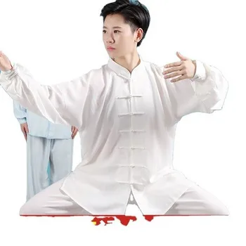 25 Spalvų Chi Vienodas Kinijos Wushu Kovos Meno Kung Fu Wing Chun Kostiumas Lino Wudang Daoizmas Shaolin Vienuoliai Striukė ir Kelnės