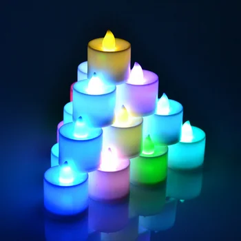 24pcs Led Elektroniniai žvakė juda nerūkomojo flameless dekoratyvinių žvakių šviesos žibintas su baterijomis, Vestuvių Gimtadienio