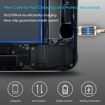 SUPTEC C Tipo Kabelis, Kraunama USB C Kabelis Samsung Galaxy S8 S9 Oneplus Huawei Nailono Tinklelio Greitas Duomenų Sinchronizacijos Rūšis-C, Telefono Kabelis