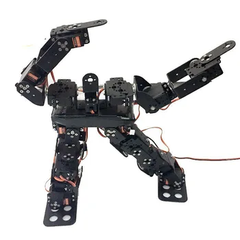 17 DOF Humanoidų Biped Vaikščioti Robotas Aliuminio Lydinio Laikiklis Didelio Sukimo momento Servo, 