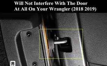 Durų spynos Apdaila Padengti Jeep Wrangler JL 2018 2019 Durų spynos Dangtelio Lipdukas, Auto Dalys, Reikmenys, Juoda ABS (4Door)