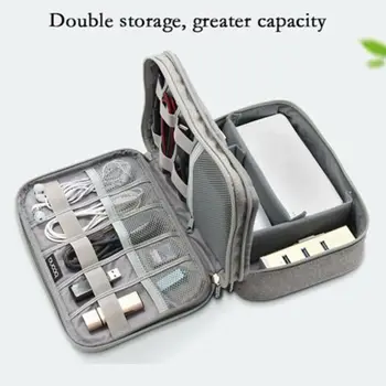 Nešiojamų Elektronikos Kelionės saugojimo organizatorius USB Kabelis, krepšys Atveju Skaitmeninis Mini