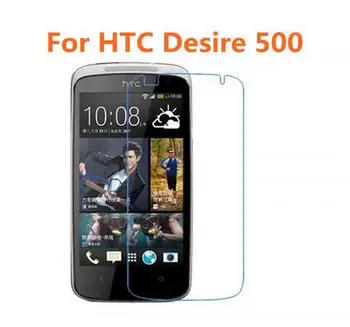 2.5 D HTC desire 500 Grūdintas Stiklas Originalus Saugos Padengti Apsaugine Plėvele nuo Sprogimo apsaugotą Screen Protector, skirta HTC 500