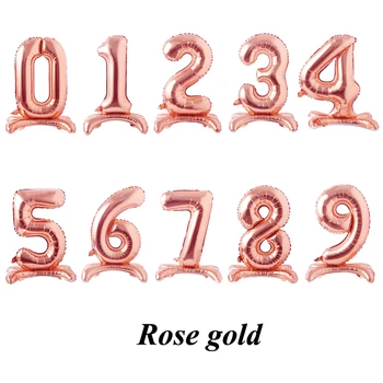 1PC 32inch rožinė aukso, sidabro nuolatinis Folija Skaičius Balionai Nauji Duomenys Pripučiami Kamuoliai Baby Shower Gimtadienio, Vestuvių Dekoravimas