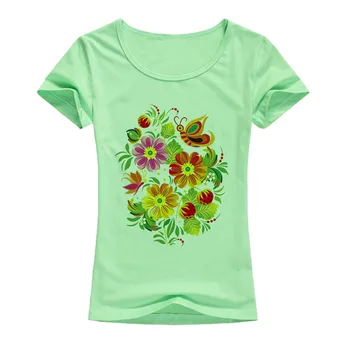 Iki 2017 m. Vasaros Brand T-shirt Moterims, Priežastinis Trumpas Rankovės Gražus Gėlių Spausdinti Marškinėliai Moteriška Harajuku Viršūnes Tess A80