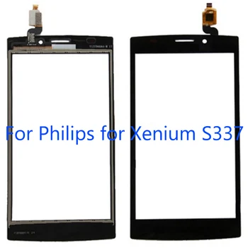 2vnt Philips už Xenium S337 Jutiklinis Ekranas skaitmeninis keitiklis Jutiklis Philips S337 touch panel touchScreen su 