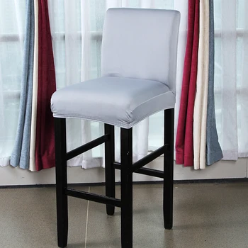 Vientisos Spalvos Valgomojo Kėdės Sėdynės Padengti Baro Taburetės Slipcover Šaliai Dekoro