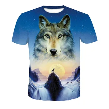 2020 Naujas Vasaros Marškinėliai Vyrams Valdinga Wolf 3d Spausdinimo Gyvūnų Tees Marškinėliai Homme Kietas Vyrų Marškinėlius Mados Viršūnes negabaritinių marškinėliai