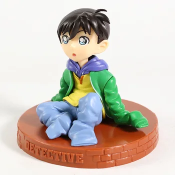 Anime Detective Conan Pav Conan Sėdi Laikysena Kudo Shinichi Q Versija, Automobilių Apdailos Veiksmų PVC Kolekcines Modelis Žaislas