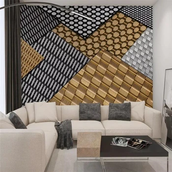 Dekoratyvinės tapetų Modernus minimalistinio stiliaus 3D abstrakčios bendrosios geometrijos fono sienos