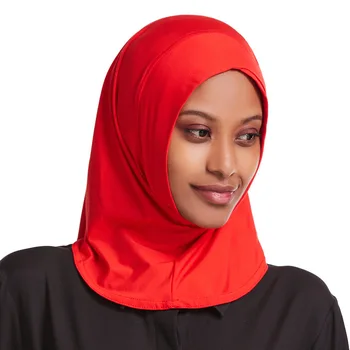 Ramadanas Musulmonų Moterys Hijab Šalikas Turbaną Kryžiaus Amira Vienas Gabalas Islamo Skarelė Wrap Pilnas Draudimas Niqab Skara Arabų Ninja Galvos Apdangalai