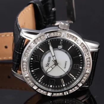 Moterų Laikrodžiai Nesun Šveicarija Prabangos Prekės Japonijos Kvarco Žiūrėti Moterims, Deimantai, Laikrodžiai Vandeniui Relogio Feminino N6261-1